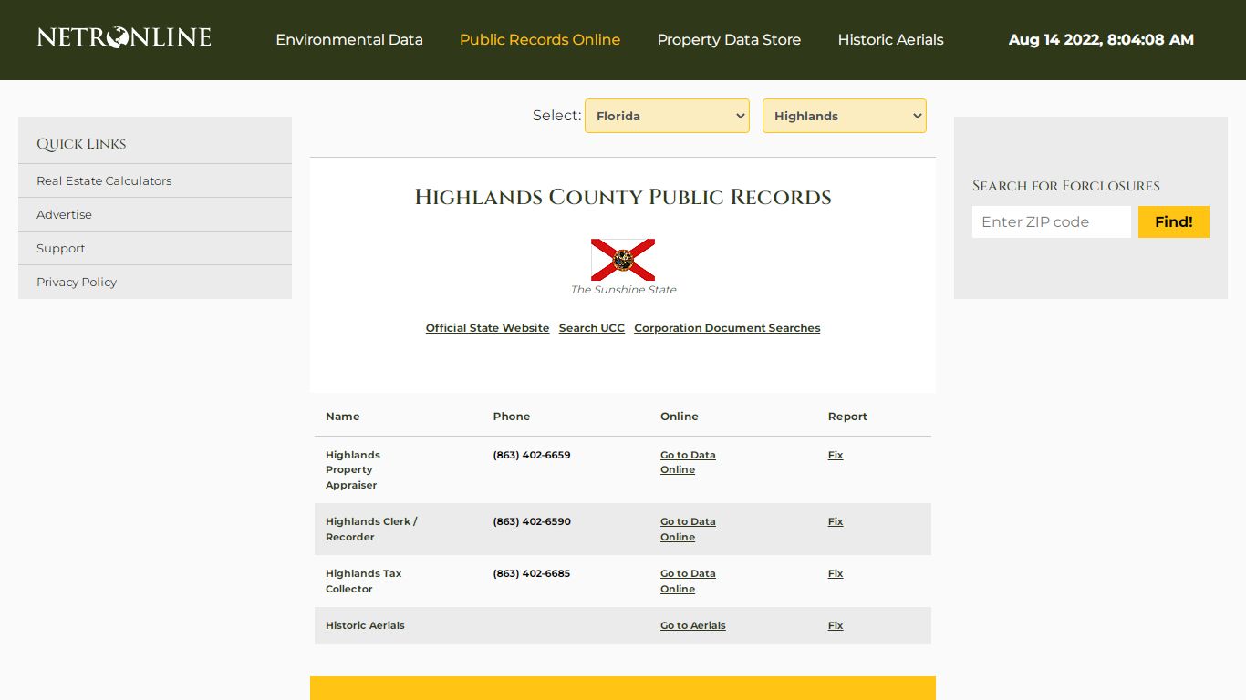 Highlands County Public Records - NETROnline.com